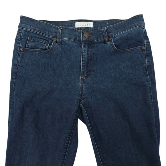 Loft Modern Skinny Jeans Womens Size 28/6 Mid Rise Dark Wash Stretch Denim - Picture 8 of 14